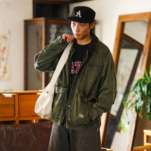 (JK399) Washed Barn Jacket