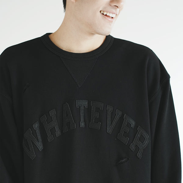 (SW469) 刺繡貼布破洞衛衣