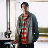 (ST473) Heavy Wash Denim Boro Shirt