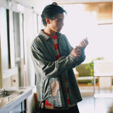 (ST473) Heavy Wash Denim Boro Shirt