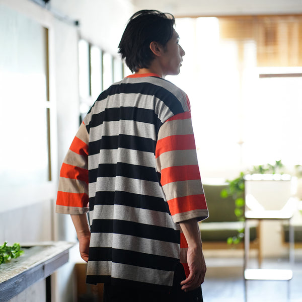 (TP1659) Stripe Contrast Tee