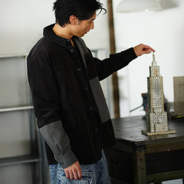 (ST470) Patchwork Shirt