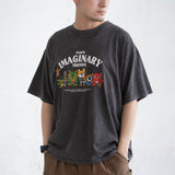 (EX617) Characters Graphic Washed Tee