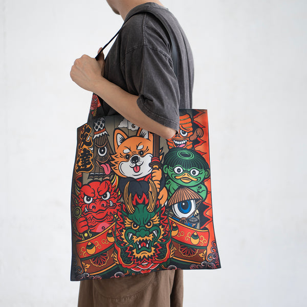 (EX566) Characters Graphic Big Tote Bag