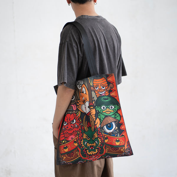 (EX566) Characters Graphic Big Tote Bag