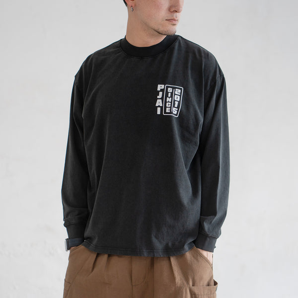 (EX614) Kasa Graphic Washed Long Sleeve Tee