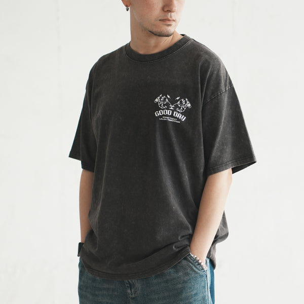 (ZT1653) Wasted Cat Graphic Tee