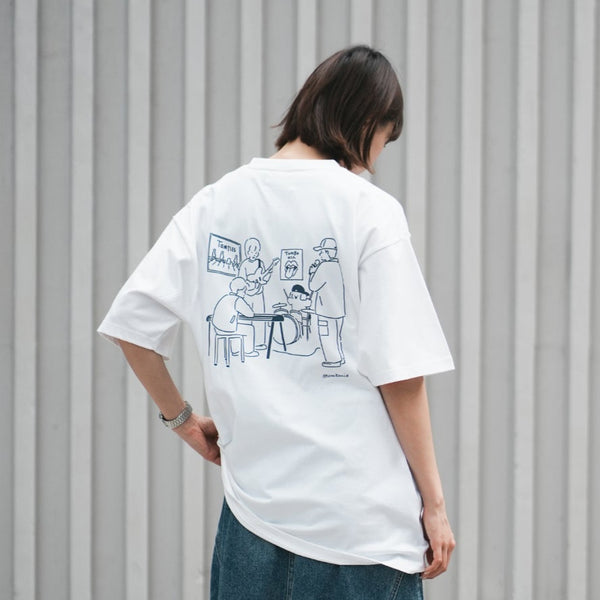 (EX592) Band Embroidery Pocket Tee