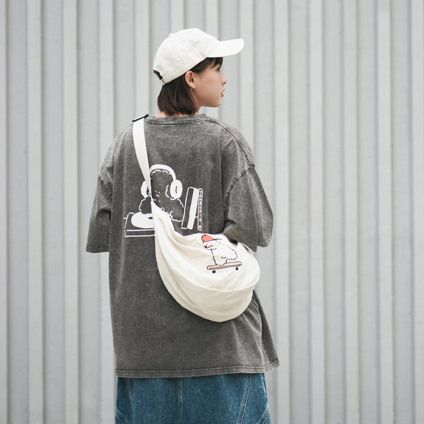 (EX599) Graphic Shoulder Bag