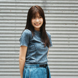 (TP1599) Washed Cropped Tee