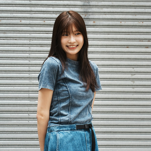 (TP1599) Washed Cropped Tee