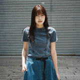 (TP1599) Washed Cropped Tee