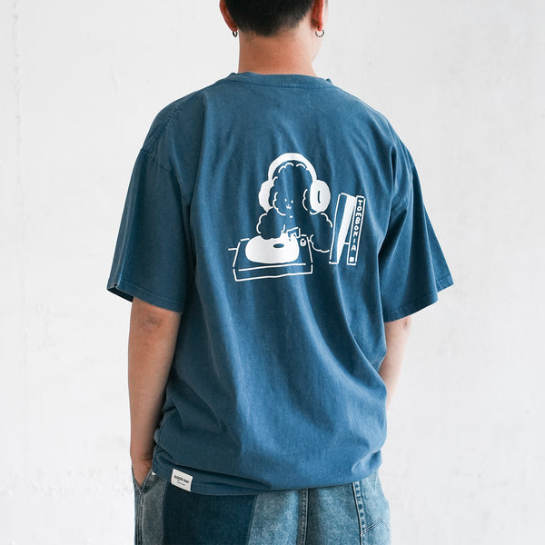 (EX594) Music Graphic Embroidery Washed Tee