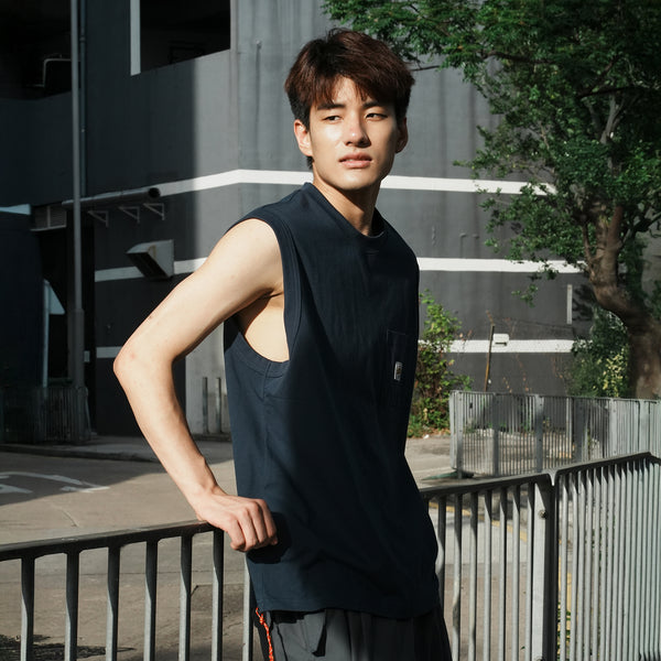 (VT1672) Cool Touch Drawstrings Tank Top