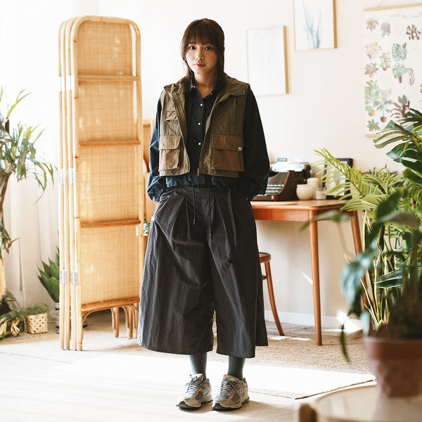 (PT364) Ankle Pleated Wide Pants