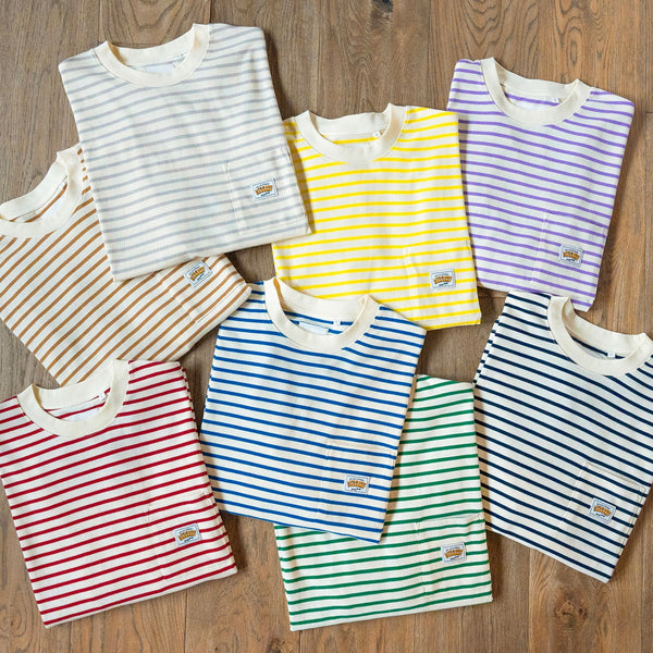 (YT1678) Border Drawstrings Pocket Tee