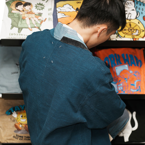 (JK414) Indigo Boro Kimono