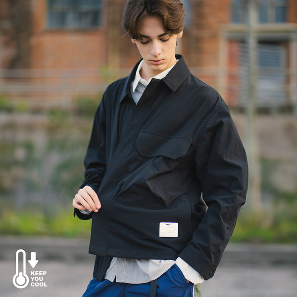 (JK432) Cool Touch Shirt Jacket