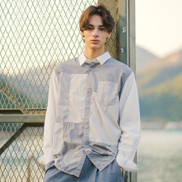 (ST505) Tech Patchwork Shirt