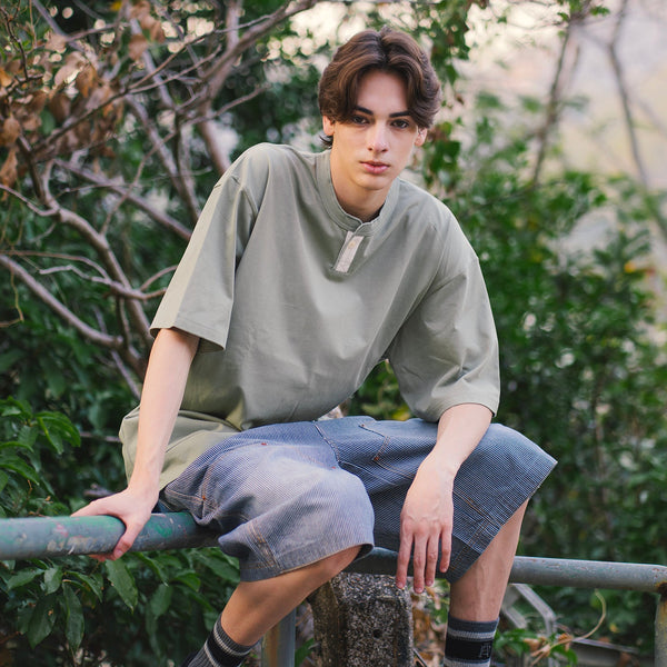 (TP1837) Henley Neck Tee
