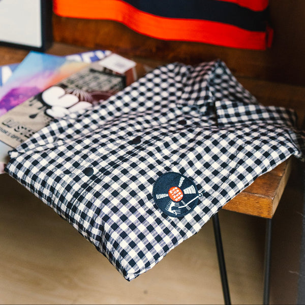 (ST522) Vinyl Check Shirt