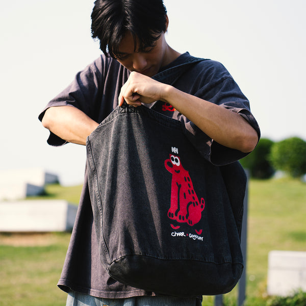 (EX688) Skater One Chu Washed Tote Bag