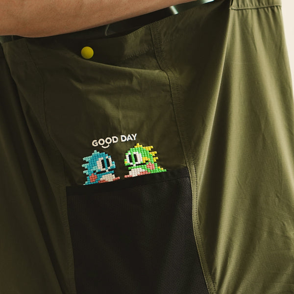 (EX463) Packable Embroidery Crossbody Bag