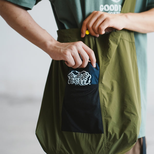 (EX463) Packable Embroidery Crossbody Bag