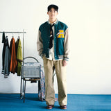 (JK407) 拼色棒球外套