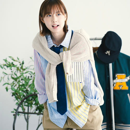 (ST477) Crazy Stripes Shirt