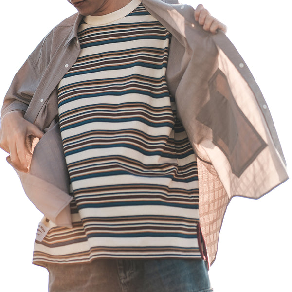 (ST444) 2 Ways Cool Touch Seersucker Shirt