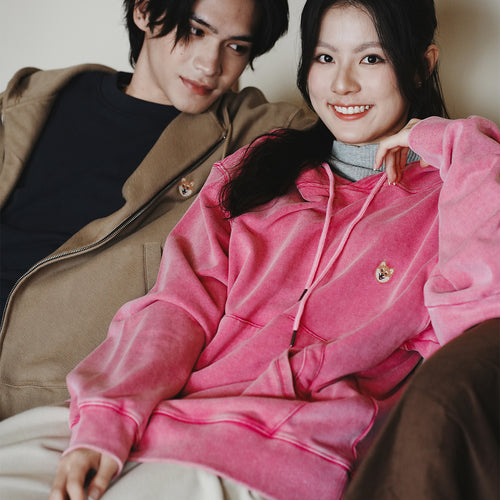 (SW475) P仔繡花洗水有帽衛衣