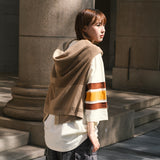 (TP1662) College Crop Sleeve Panel Tee