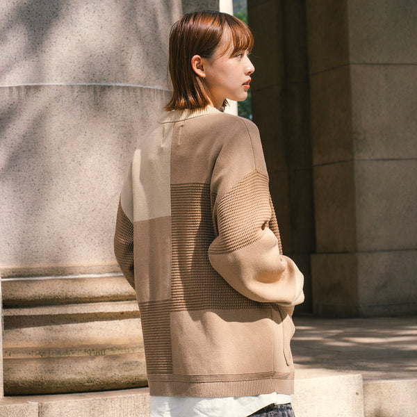 (CD107) Colorblock Cardigan