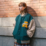 (JK407) 拼色棒球外套