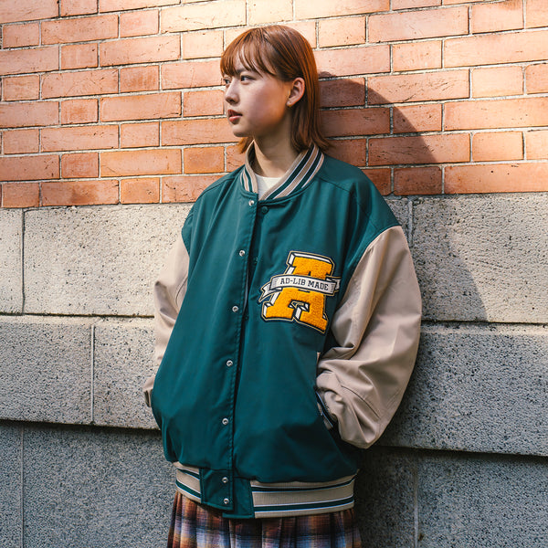 (JK407) 拼色棒球外套