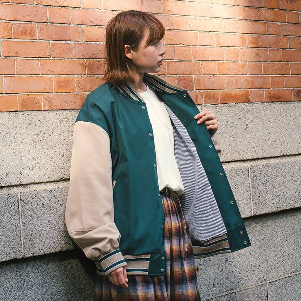 (JK407) 拼色棒球外套