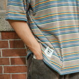 (TP1663) Stripes Drawstring Tee