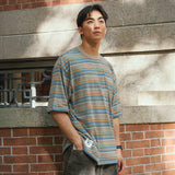 (TP1663) Stripes Drawstring Tee