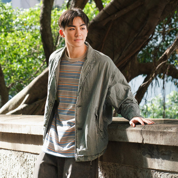 (JK409) Garment Dye Washed Blazer