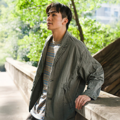(JK409) Garment Dye Washed Blazer