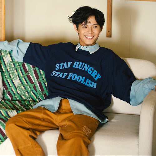 (TP1737) Flock Print Message Tee
