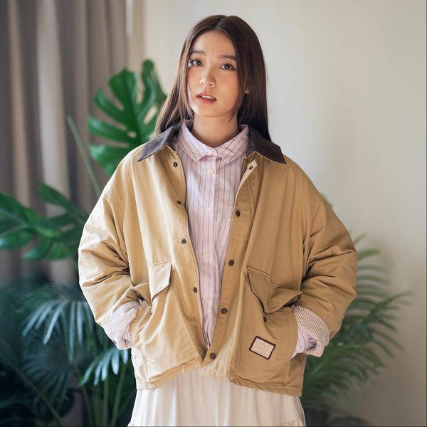 (JK412) Cropped Barn Jacket
