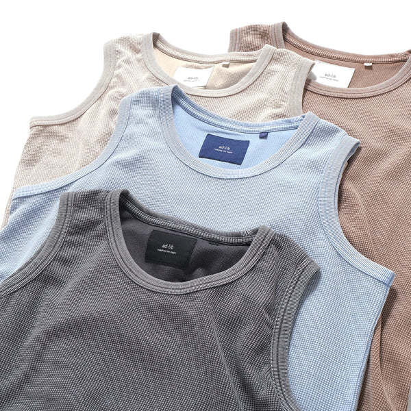 (VT1641) Washed Waffle Tank Top
