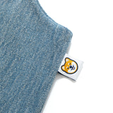 (ZB545) Lucky PJai Club Washed Denim Tote Bag