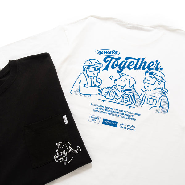 (ZT1710) Always Together Graphic Pocket Tee