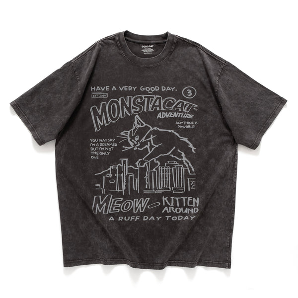 (ZT1461) Monstacat Graphic Tee