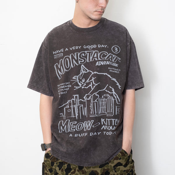 (ZT1461) Monstacat Graphic Tee