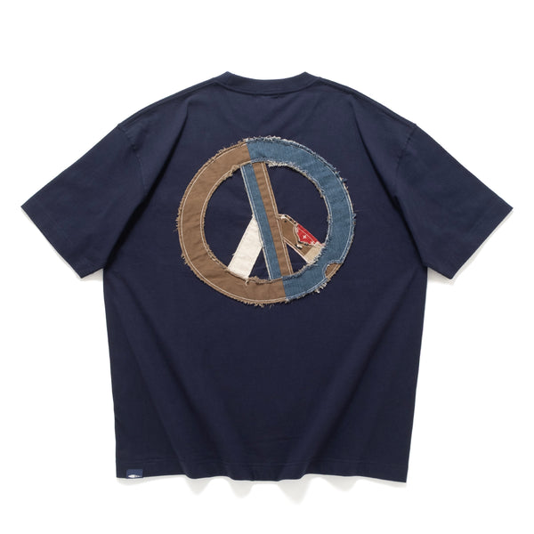 (ZT1714) Peace Symbol Patchwork Pocket Tee