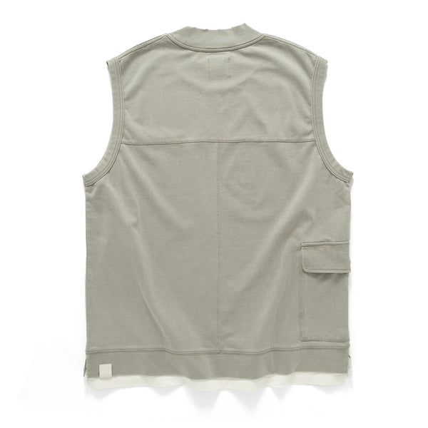 (VT1368) Ripped Splash Ink Fake Layer Vest